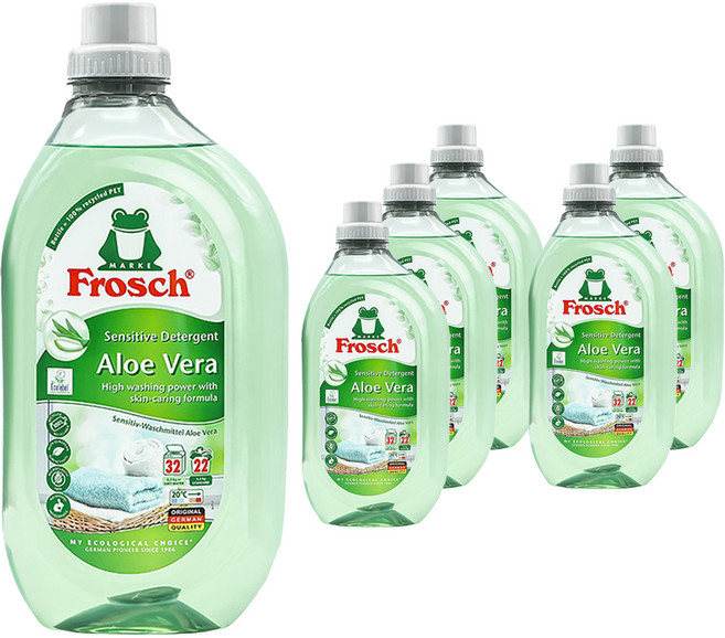 프로쉬 알로에베라 액상 세탁세제 본품, 1.5L, 6개