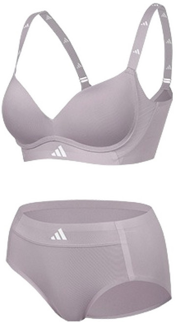 아디다스 여성용 볼륨 서포트 퓨징 브라팬티 세트