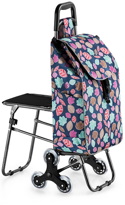 맘툴 3바퀴 계단 의자 장바구니, 나뭇잎, 1개