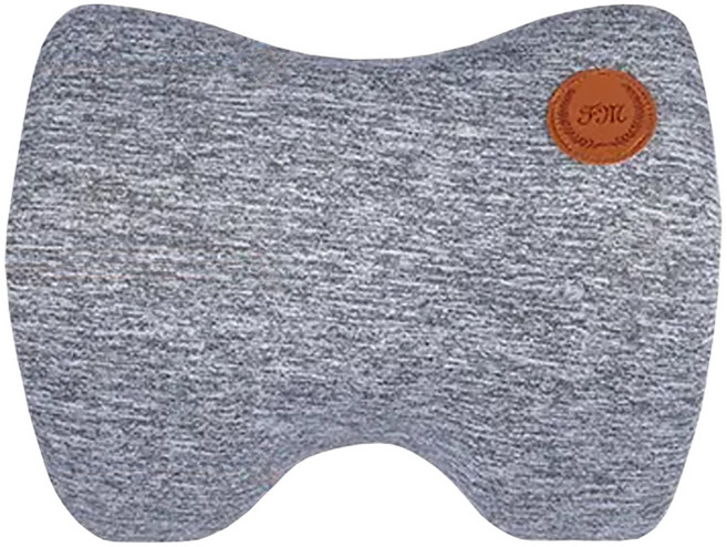 9D汽車 靠枕 頭枕 水晶灰 聚酯纖維 太空記憶棉, 1個