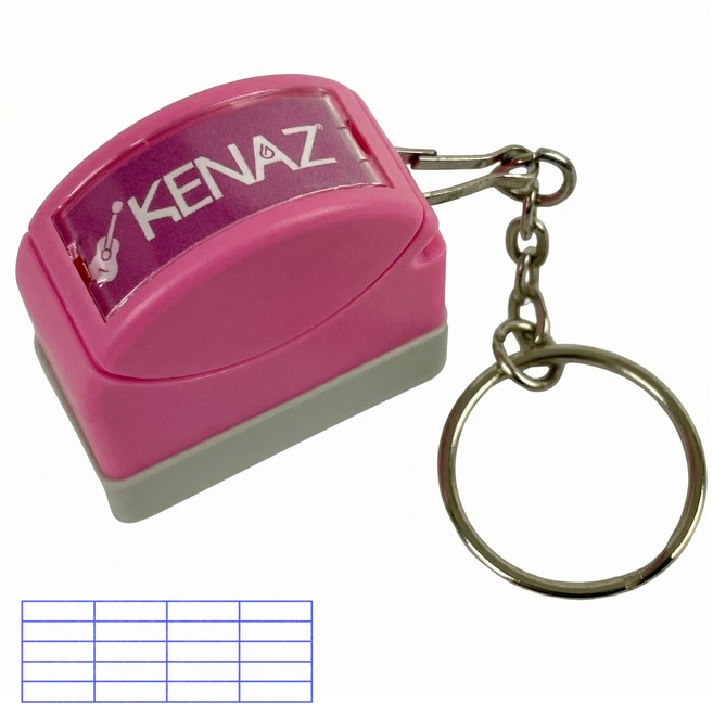 케나즈 열쇠고리형 기타 도장 악보 코드스탬프 KCS5G 핑크, 1개