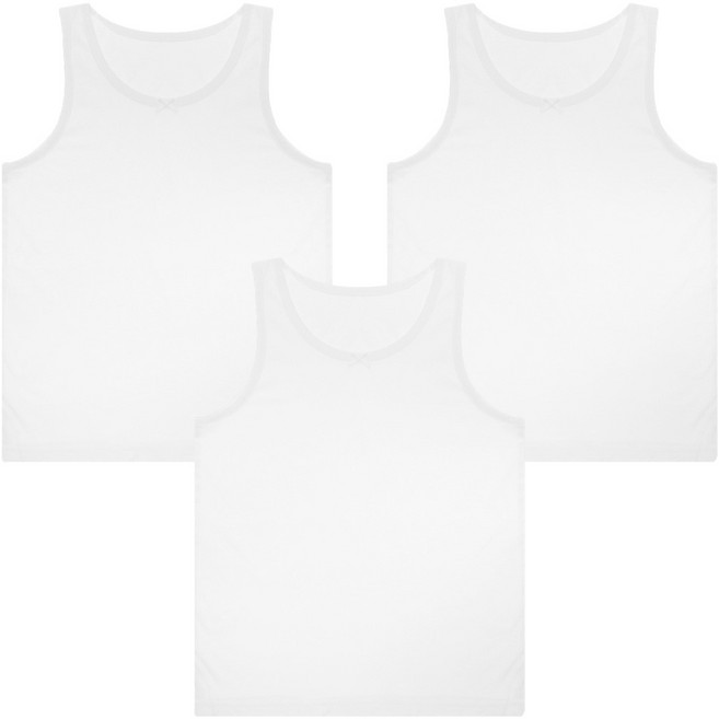 BASE ALPHA ESSENTIALS 女童100%純棉日常背心 3件組