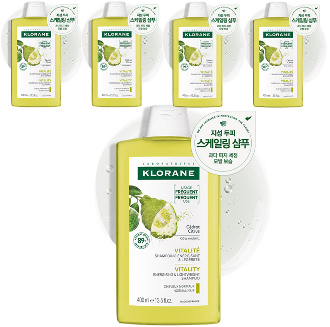클로란 스케일링 샴푸 시트러스, 400ml, 5개