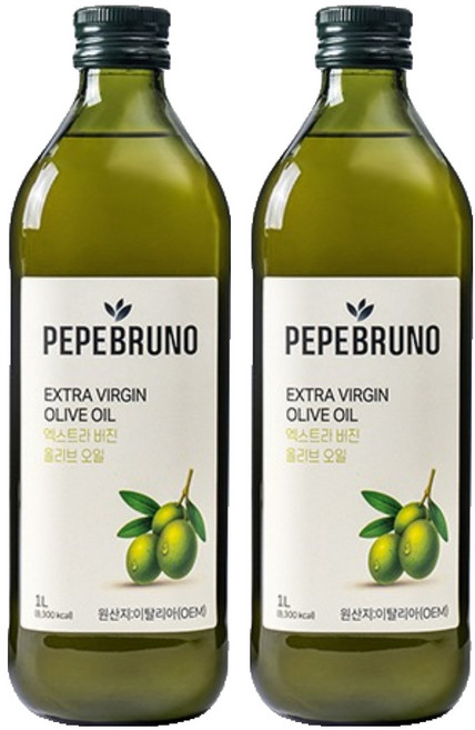 페페브루노 엑스트라버진 올리브오일, 1L, 2개