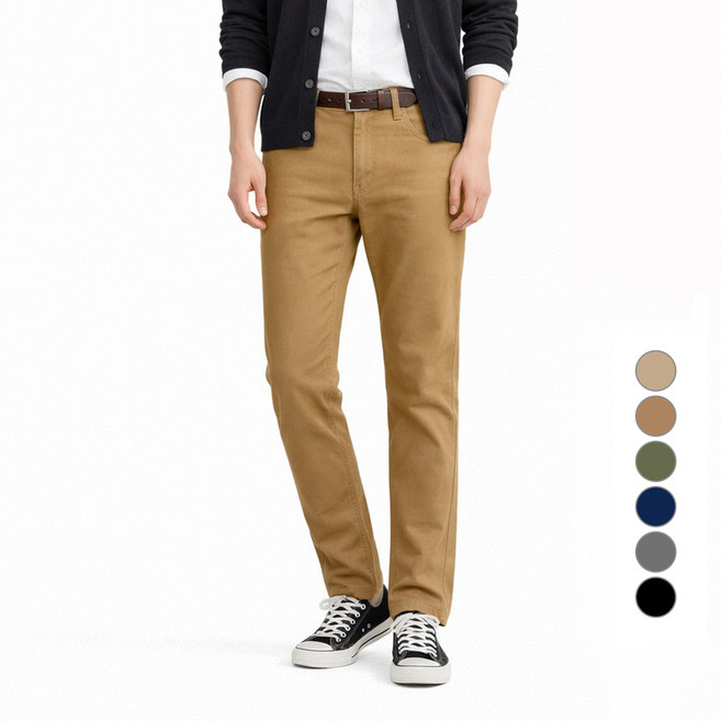 가이스토리 남성용 스판 빅사이즈 와이즈 면바지