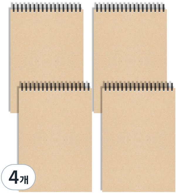 전송상사 하드커버 스프링 무지 노트 A5, 혼합색상, 4개