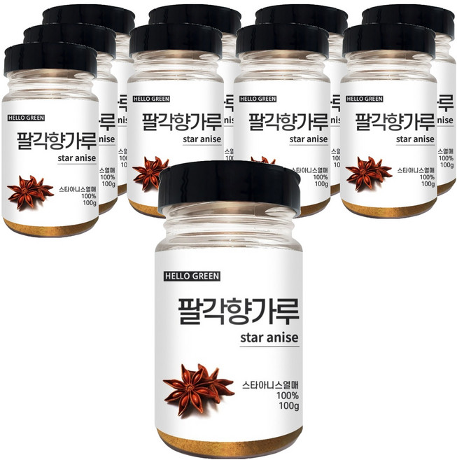 헬로우그린 팔각향 가루 통, 10개, 100g
