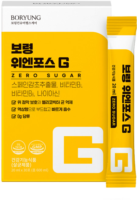 보령 위엔포스G 제로슈가, 600ml, 1개