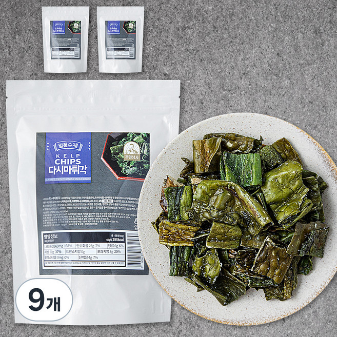 일품수제 다시마 튀각, 60g, 9개