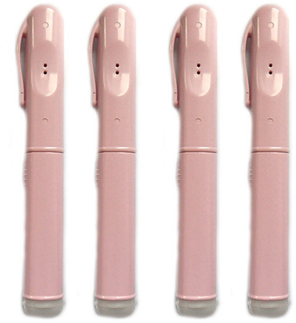 트래블이지 휴대용 올인원 칫솔 핑크, 1개입, 4개