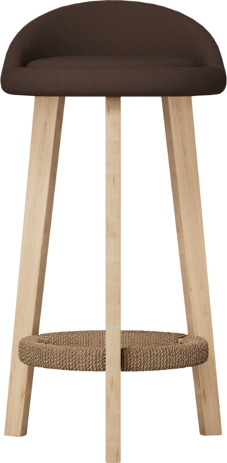 하비티 원목 스탠딩 스툴 홈바체어, 브라운, 1개
