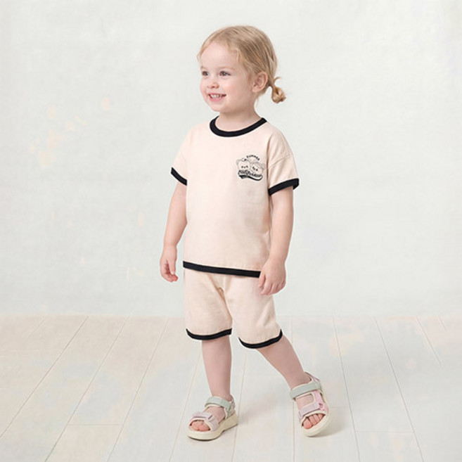milkmile 幼童夏日小熊朋友燈籠褲套裝