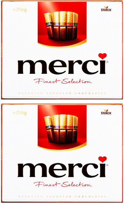 메르시 파이니스트 셀렉션 레드 초콜릿, 250g, 2개