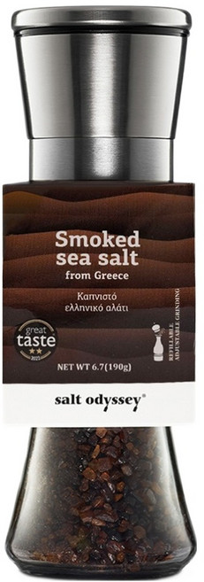 salt odyssey 奧德賽 希臘煙燻海鹽研磨罐, 190g, 1罐