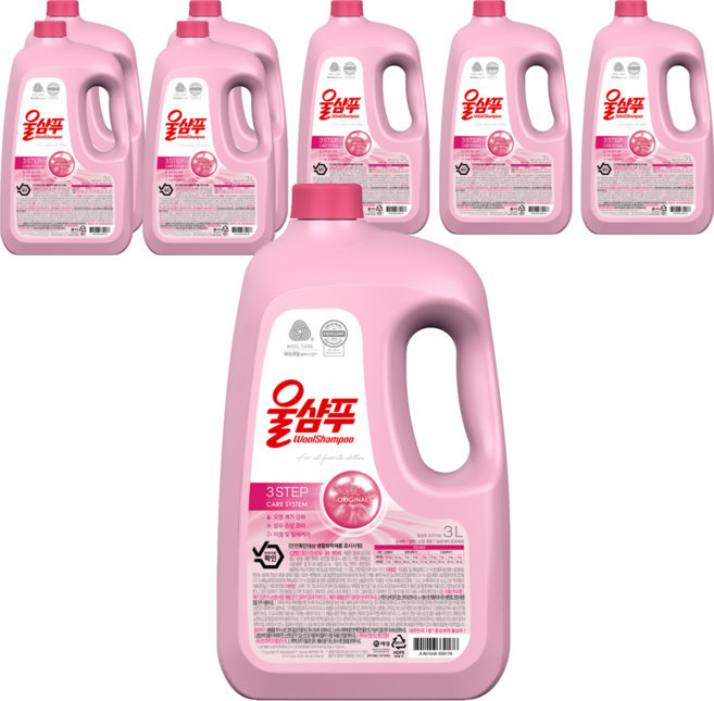 울샴푸 오리지널 본품, 3L, 8개