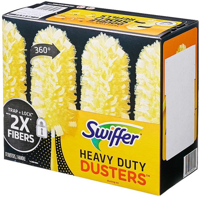 Swiffer 強力除塵拖把桿 + 17張清潔布組合, 1套
