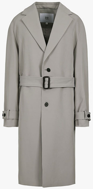 지오송지오 남성용 허리벨트 투버튼 트렌치 코트 ZWS20807