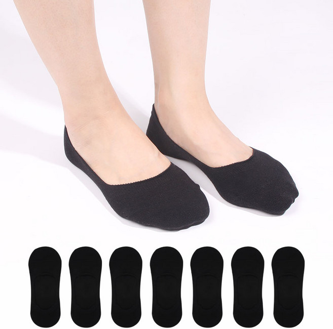 두발로 여성용 앞꿈치 보강 더블밴드 페이크삭스 8켤레