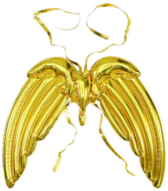 마켓감성 천사 날개 파티 풍선, 골드, 8개
