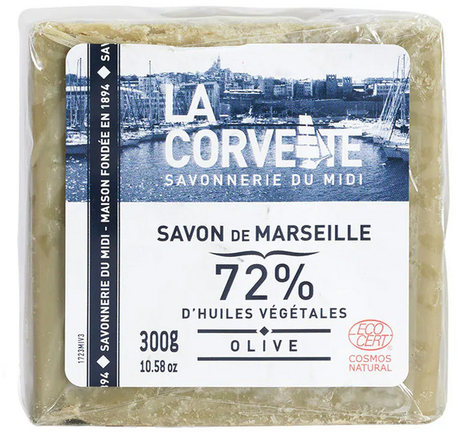 LA CORVETTE 法釩馬賽莊園 經典橄欖油馬賽皂, 300g, 1個