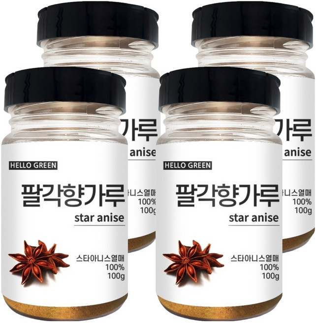 헬로우그린 팔각향 가루 통, 4개, 100g