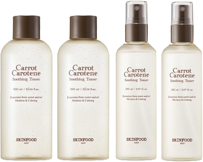 스킨푸드 캐롯 카로틴 수딩 토너 세트 300ml + 150ml, 2개