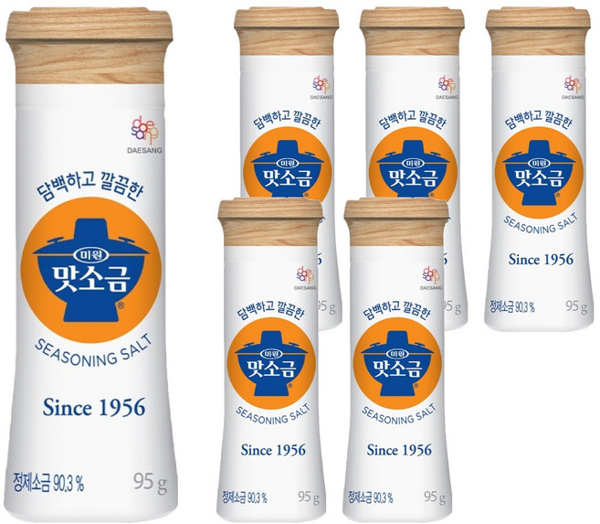 미원 맛소금 용기, 95g, 6개
