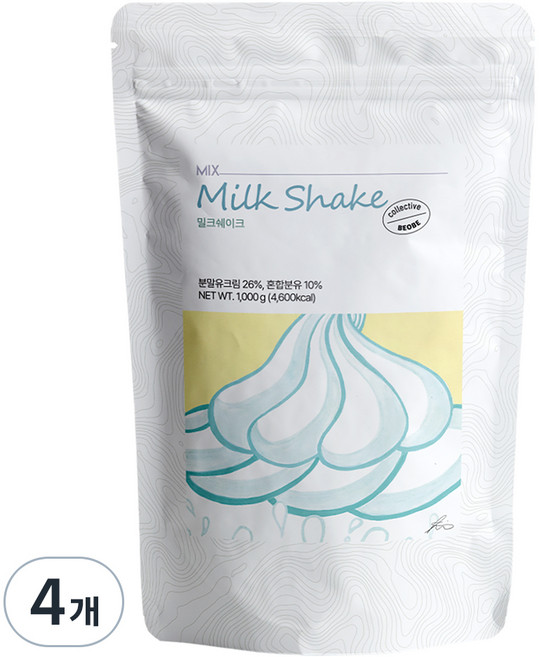 베오베 밀크쉐이크 파우더, 1kg, 4개