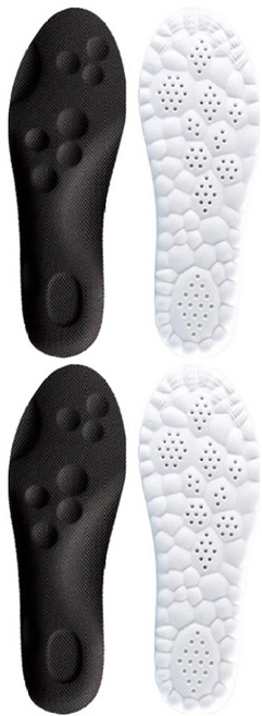 고씨네 에어홀 인솔 푹신한 신발 깔창 양발착용 세트 블랙, 2세트