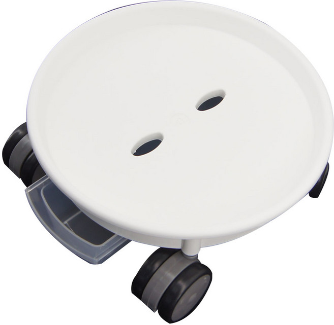 감동 이동식 로라 원형 물받침대, 흰색, 1개