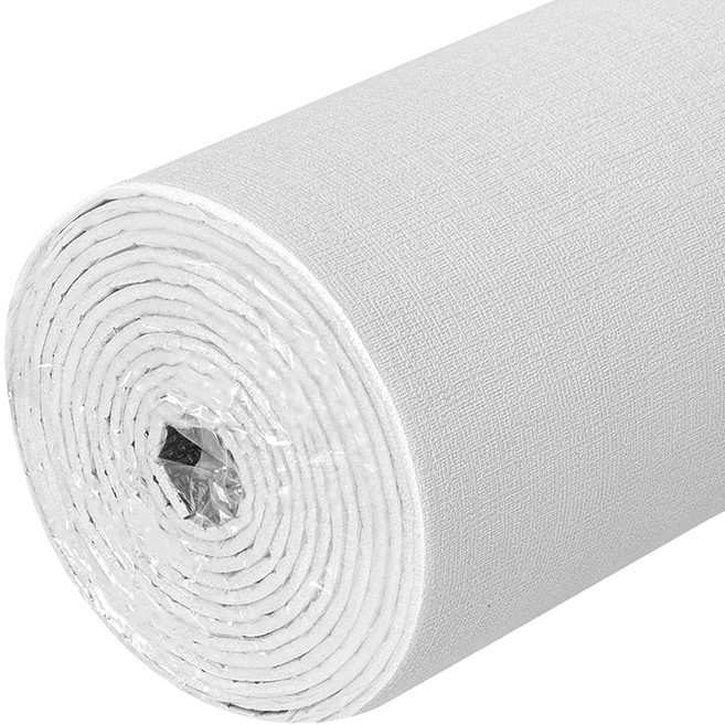 코멧 쉽게붙이는 곰팡이 습기방지 고급형 접착식 실크 단열 폼 벽지, 라이트 그레이