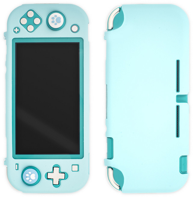 잼몬스터 닌텐도 스위치 라이트 전용 마카롱 하드 풀 케이스 세트, 코튼블루, 1세트, LTC01-CB