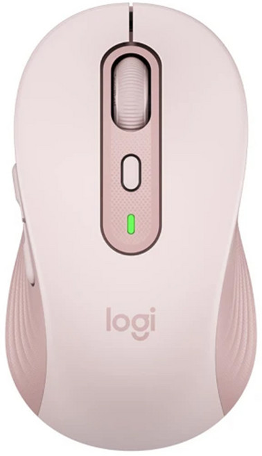 logitech 羅技 多工靜音無線滑鼠 大手版, M750 L, 粉色