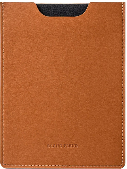 블랑플뢰르 베이직 로고 소가죽 슬리브 안티스키밍 여권 케이스