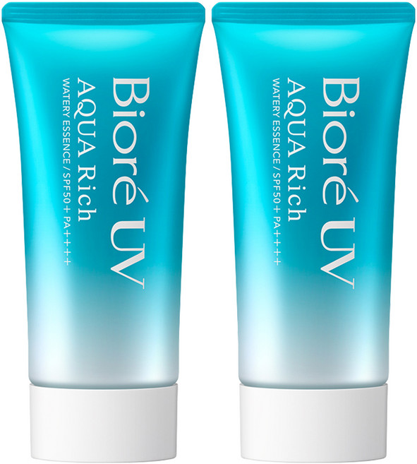 비오레 UV 아쿠아 리치 워터리 에센스 SPF50+ PA++++, 50g, 2개