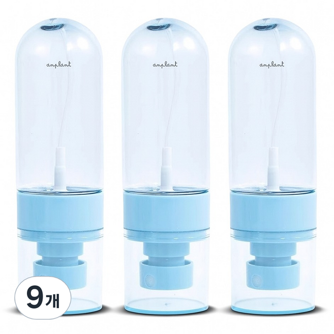 앙플랜트 거꾸로 초미세 미스트 안개 분사 분무기 60ml, 9개, 블루 + 투명