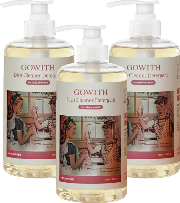 고위드 올인원 주방세제, 750ml, 3개