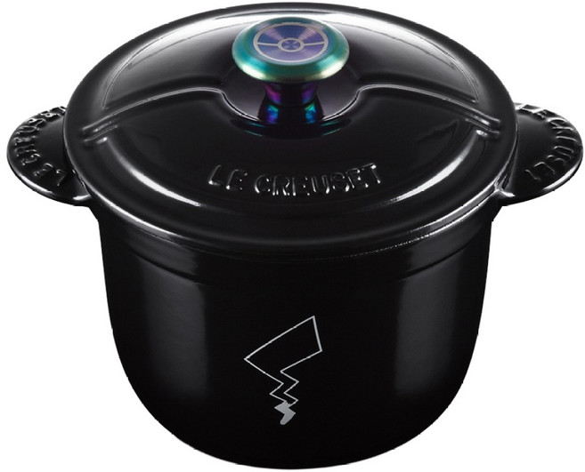 LE CREUSET 寶可夢系列 萬用窈窕鑄鐵鍋, 1個, 閃亮黑, 18cm