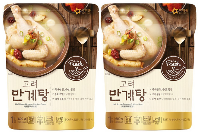 아워홈 고려 반계탕, 600g, 2개