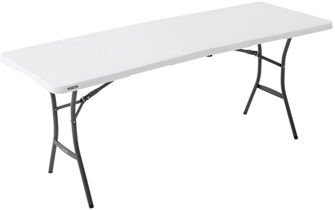 LIFETIME 1800 반접이식 테이블, 화이트, 6인용