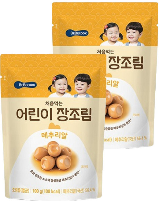 베베쿡 처음먹는 어린이 장조림 메추리알, 100g, 2개