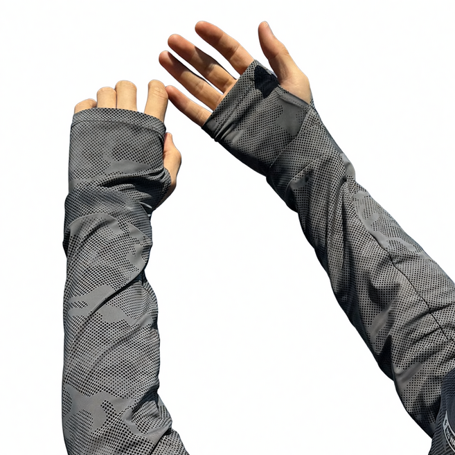 아더위크 냉감 손등형 쿨토시 아이스 슬리브 팔토시, 그레이, 2개