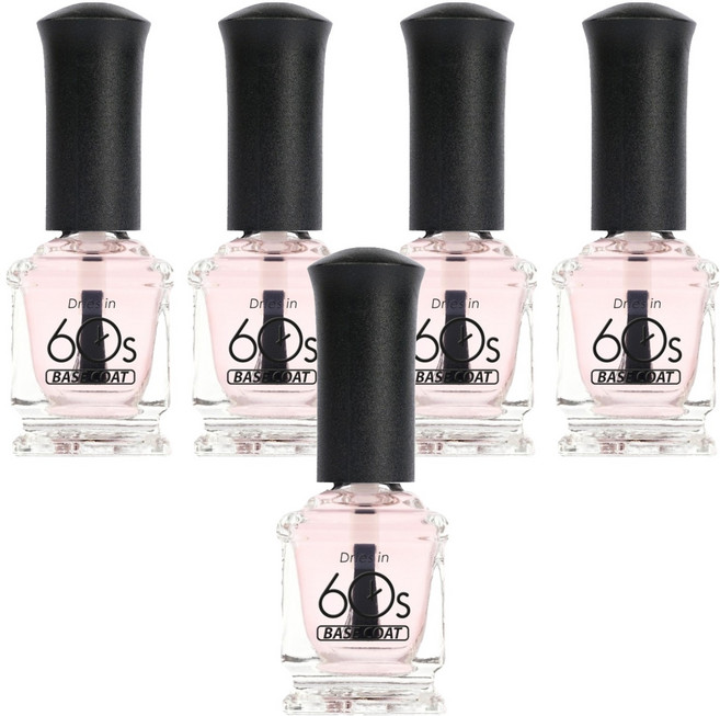 위드샨 60초 네일 매니큐어, 베이스코트, 15ml, 5개