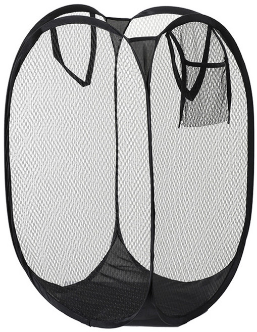 라이크존 옷 매쉬 빨래바구니, 블랙