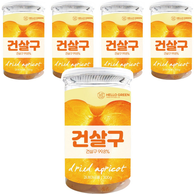 헬로우그린 건살구, 5개, 300g