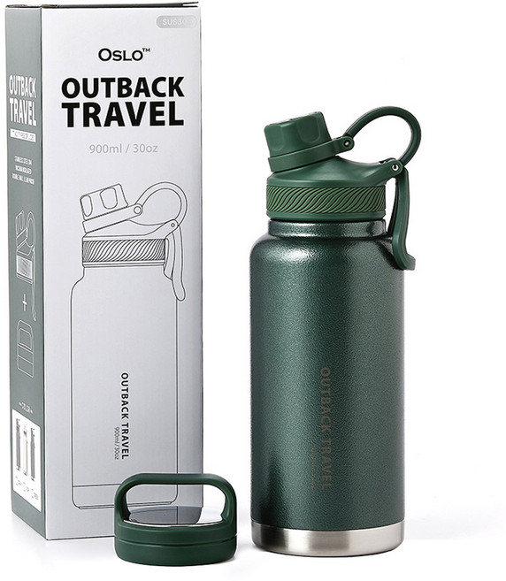 오슬로 아웃백 트래블 텀블러, 그린, 900ml, 1개