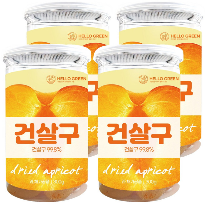 헬로우그린 건살구, 4개, 300g