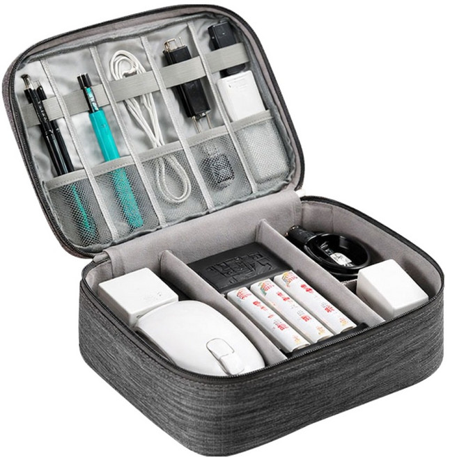 트래블라라 케이블파우치 1단, 그레이, 1개