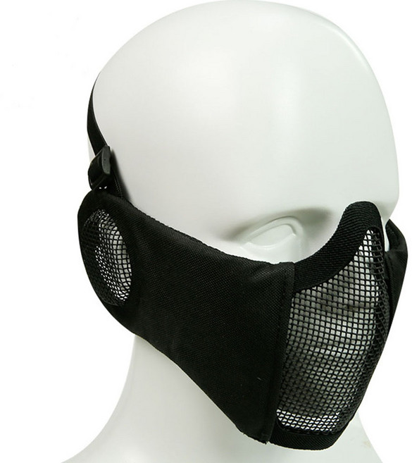 월드25-AA230 서바이벌게임 안면보호 MTB 귀보호 마우스가드, 1개, 블랙