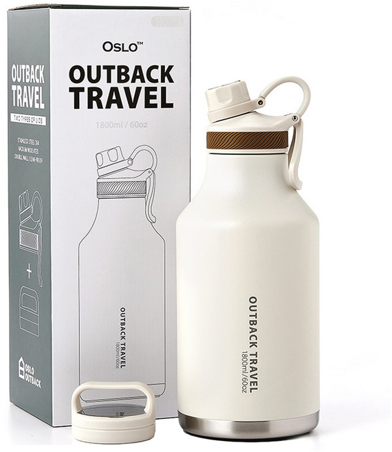 오슬로 아웃백 트래블 텀블러, 아이보리, 1.8L, 1개